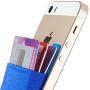 Sinjimoru Card Holder for Back of Phone, Stick on Wallet Functioning as Card Sleeves, Cell Phone Credit Card Holder, Minimallist Wallet Sticker for iPhone. Sinji Pouch Basic 2, Blue