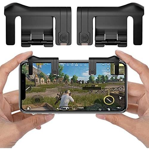 PUBG Mobile Game Controller, YSSHUI Joystick Smart Phone Tablet Gaming Trigger [Upgrade Version] for PUBG/Fortnite/Rules of Survival, Cell Phone Gaming Joysticks for Android iOS(1 Pair)-Black