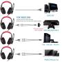 AMA(TM) Game LED Headphone,Foldable with Mic 3.5mm Stereo Sound Wired Gaming USB Headset for Ps4, Cell Phone, PC, TV Portable
