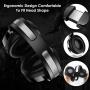 Nivava Gaming Headset for PS4, Xbox One, PC Headphones with Microphone LED Light Mic for Nintendo Switch Playstation Computer, K6(Black)