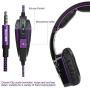 PS4 Gaming Headset with Mic Volume Control, SADES SA930 Stereo Headphone Compatible Mac PC Laptop Tablet Smartphone by AFUNTA-Black/Purple