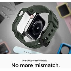 Spigen Rugged Armor Pro Designed for Apple Watch Case for 44mm Series 5 / Series 4 - Military Green