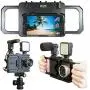 MegaMount Multimedia Rig Case Video stabilizer for Apple iPhone 8 and 7. Easily Attach Lenses, Lights, Microphones. Great for Video Recording. Mounts on Tripods and Monopods