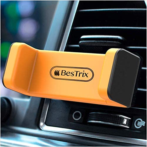 BESTRIX Phone Vent Holder Cell Phone Mount Holder for Car with Double Clamp Grip, Compact & Durable for iPhone, Galaxy and All Smartphones Up to 6.5"