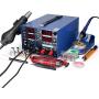 YIHUA 853D 2A USB SMD Hot Air Rework Soldering Iron Station, DC Power Supply 0-15V 0-2A with 5V USB Charging Port and 35 Volt DC Voltage Test Meter