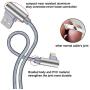Right Angled iPhone Charging Cable 3 Pack Lightning Cable 10 FT Charge & Data Transfer Cord Compatible with/iPhone XS/Max/XR/X/8/7/6/iPod/iPad.(Grey,10ft)