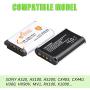 NP-BX1 Battery (3-Pack) and 3-Channel LED Charger for Sony Cyber-Shot DSC-RX100,DSC-RX100 II,DSC-RX100M II,DSC-RX100 III,DSC-RX100 IV,DSC-RX100 V,DSC-RX100 VII HX50V, HX60V, HX80V, HX90