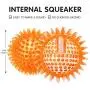 Squeaky Balls for Dogs Small, Fetch Balls for Dogs Rubber 6 Pack Bright Colors TPR Puppy Toys Dog Toy Balls Dog Squeaky Toys Spike Ball Dog Chew Toys for Small Dogs Pet Toys for Puppy Teething Toys
