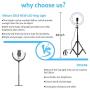Villsure LED Ring Light, 10" Selfie Ring Light with Adjustable Tripod Stand and Phone Holder, Dimmable Led Camera Ringlight for Live Stream/Make Up/YouTube, Compatible with iPhone/Android
