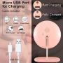 LangTouam LTM Vanity Mirror with Lights Bluetooth Lighted Makeup Mirror Touch Screen Wireless Audio Speaker Dimmable Light Detachable1X 10X Magnification Rechargable Power Mirror
