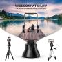Selfie Stick 360°Rotation Auto Face Object Tracking Smart Shooting Camera Phone Mount, Tracking Selfie Auto Intelligent Shooting Vlog Shooting Smartphone Mount Holder with All Phone (Black)