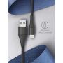 Xcentz iPhone Charger 10ft, Apple MFi Certified Lightning Cable, Braided Nylon High-Speed iPhone Cable with Premium Metal Connector for iPhone 11/X/XS/XR/XS Max/8/7/6/5S/SE, iPad Mini/Air, Black
