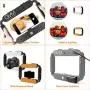 GVM Ring Light 5600K Handheld Light,Smartphone Video Rig & Phone Video Stabilizer for Camera, Smartphone, Makeup, YouTube, Self-Portrait Shooting with Bluetooth