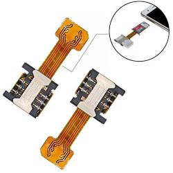 GVKVGIH Dual SIM Adapter (2 Pcs) for Samsung S7 / S7 Edge / S8 / S8+ Huawei Mate7/8/9 Xiaomi Lenovo,Ultra-Slim 2-in-1 Gold Extender for Android Smartphone