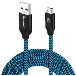 Micro USB Charger Cable, [15 Ft] Durable Extra Long USB 2.0 Charge Cord Compatible for Android/Windows/Smartphones/Samsung/HTC/Motorola/Nokia/LG/Tablet and More(Blue)