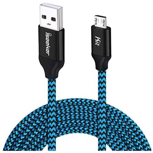 Micro USB Charger Cable, [15 Ft] Durable Extra Long USB 2.0 Charge Cord Compatible for Android/Windows/Smartphones/Samsung/HTC/Motorola/Nokia/LG/Tablet and More(Blue)