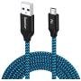 Micro USB Charger Cable, [15 Ft] Durable Extra Long USB 2.0 Charge Cord Compatible for Android/Windows/Smartphones/Samsung/HTC/Motorola/Nokia/LG/Tablet and More(Blue)