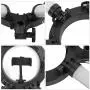 LED Fill Lamp Double Color Photographic Light Six Tubes Video Light with Phone Clip for Camera and Smartphone 3200K-5600k(US Plug) LED Fill Lamp Double Color Photographic Light Six Tubes Video Light with Phone Clip for Camera and Smartphone 3200K-5600k(US Plug)