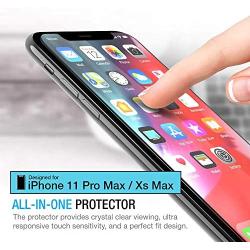 Maxboost Screen Protector for Apple iPhone 11 Pro Max and iPhone XS Max (6.5") (3 Pack, Clear) 0.25mm Tempered Glass Screen Protector w/ Advanced HD Clarity / Case Friendly 99% Touch Accurate