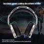 QcoQce Z15 Gaming Headset PS4 Headset with Aluminum Frame - Xbox One Headset with Noise Canceling Mic, LED Light, 3D Surround Sound Over-Ear Headphones for Nintendo Switch,PC,Mac, 2020 Upgraded