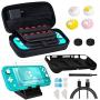 Accessories Compatible with Nintendo Switch Lite, Travel Accessory Bundle with 1 Carrying Case +2 Tempered Glass+1 Protective Case+6 Thumb Grips+1 Charging Cable and More for Switch Lite