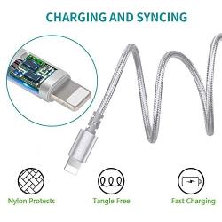 Lightning Cable, MAILAIZ iPhone Charger 3pack 6ft Extra Long Nylon Braided Cables Syncing and Fast Charging Cord Compatible with iPhone XS MAX/XR/XS/X/8/7/Plus/6S/6/SE/5S/5C/iPad