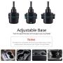 [Upgraded] Car Cup Holder Phone Mount Universal Adjustable Phone Holder for car Compatible with iPhone 11 Pro/XR/XS Max/X/8/7 Plus/6s/Samsung S10+/Note 9/S8 Plus/S7 Edge(Black) by TDTOK