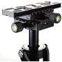 YaeCCC S60 Handhold Camera Stabilizer 24"/60cm with Quick Release Plate 1/4 and 3/8 Screw Compatible for Nikon, Canon, Sony, Panasonic-Up to 6.61/3kg