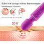 Personal Wand Massager with 8 Speeds 20 Vibration Modes USB Cordless Rechargeable Handheld Waterproof Powerful Massager Portable for Neck Back Shoulder Foot with Travel Bag - Purple Personal Wand Massager with 8 Speeds 20 Vibration Modes USB Cordless Rechargeable Handheld Waterproof Powerful Massager Portable for Neck Back Shoulder Foot with Travel Bag - Purple
