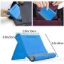 Listar Cell Phone Stand for Desk Foldable, Desk Phone Holder Stand for Office Kitchen Travel, Mobile Phone Stand for iPhone Stand Phone Dock Cradle Compatible with iPad Switch, All Smartphone (Blue)