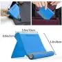 Listar Cell Phone Stand for Desk Foldable, Desk Phone Holder Stand for Office Kitchen Travel, Mobile Phone Stand for iPhone Stand Phone Dock Cradle Compatible with iPad Switch, All Smartphone (Blue)