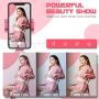 【Upgrade】 Foxnovo Selfie Stick 360°Rotation Auto Face Object Tracking Smart Shooting Camera Phone Mount, Vlog Shooting Smartphone Mount Holder with All iPhone and Android Phone (Pink)