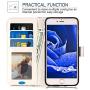 iPhone 6S Wallet Case,iPhone 6 Wallet Case,JanCalm PU Leather Wallet Cell Phone Cases with [Detachable Wrist Strap][Multi Card/Cash Slots] Stand Flip Magnetic Cover + Crystal Pen (Butterfly/Purple)