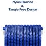 JSAUX Micro USB Cable Android, (2-Pack 6.6FT) Micro USB to USB A High Speed Sync Charger Nylon Braided Cord Compatible Samsung Galaxy S6 S7 Edge J7 Note 5,Kindle,LG,PS4,Camera,Smartphones(Blue)