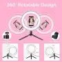 Ring Light with Tripod Stand, FURANDE 10" Selfie Ring Light & Phone Holder 3 Adjustable Light Modes and 10 Dimmable Brightness, LED Camera Light for YouTube Video Live Stream Makeup Photography