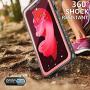 Huakay iPhone 11 Waterproof Case, Full Body 360° Protective Shockproof Dirtproof Sandproof IP68 Phone Case for iPhone 11 (Pink/Clear)(6.1inch)