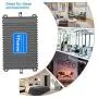 Cell Phone Signal Booster for AT&T T-Mobile 700MHz 4G LTE Band 12/17 Mobile Signal Repeater Amplifier Antenna Kits for Home and Office Improve 4G LTE Data Rates, Supports Volte