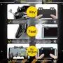 Mworld2 Mobile Game Controller with L1R1 L2R2 Triggers, Mobile Controller 6 Fingers Operation, Joystick Remote Grip for 5.5” -6.5” Android and iOS Cellphone Gamepad Accessories
