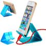 Honsky Solid Portable Universal Aluminum Desktop Desk Stand Hands-free Mobile Smart Cell Phone Holder Tablet Display Stand, Cellphone Stand, Smartphone Mount Cradle, Blue