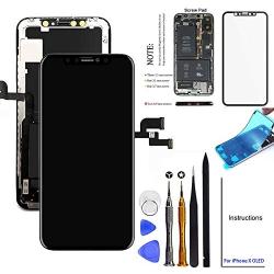 for iPhone X Screen Replacement OLED 5.8 inch [NOT LCD] Touch Screen Display Digitizer Repair Kit Assembly with Complete Repair Tools and Screen Protector