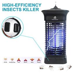 Homesuit Bug Zapper 15W for Outdoor and Indoor ,High Powered 4000V Electric Mosquito Zappers Killer , Waterproof Insect Fly Trap Outdoor ,Electronic Light Bulb Lamp for Home Backyard Patio