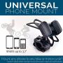 Metal Bike & Motorcycle Phone Mount - for Any Smartphone (iPhone 11 Pro, Xr, Xs Max, S20). Unbreakable Handlebar Cell Phone Holder for Bike & Bicycle