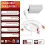 OSTWIN 4 Inch LED Gimbal Recessed Light with Junction Box 9W (45W Eqv) Dimmable Thin Adjustable LED Recessed Light 585lm, 5000K (Daylight), ETL and Energy Star Listed, Pack of 4