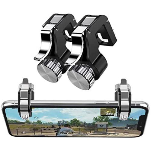 Newseego Mobile Game Controllers, Phone Triggers for Mobile Phone, Shooter Sensitive Controller Joysticks Aim & Fire Trigger Keys for Knives Out/Rules of Survival (1 Pair Mobile Triggers)-Black