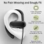 Sport Headphones with Microphone, Running Earbuds with Wrap-Around Ear Hooks, Ideal for for Workout Gym Exercise, Wired Earphones with 3.5mm Plug Compatible with Smartphone Tablet PC, CGS-W3