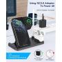 [2020 Latest] Wireless Charger, 4in1 Qi-Certified Fast Wireless Charging Dock Station for Apple iWatch Series 5/4/3/2/1, AirPods Pro/2&Pencil Compatible with iPhone 11/11 Pro Max/XR/XS Max/Xs/Samsung