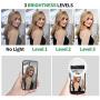 Selfie Ring Light, XINBAOHONG Rechargeable Clip-on Selfie Fill Light with 48 LED for iPhone/Android Smart Phone Photography, Camera Video, Girl Makes up(White)