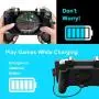 Mobile Game Controller [Upgrade Version] and Gamepad for PUBG 4-in-1 with Gamepad Shoot and Aim Trigger Phone Cooling Pad Power Bank for 4.5-6.5inch Android & iOS Fortnite/Knives Out