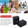 Quick Charger 3.0, Pofesun 2Pack 30W QC 3.0 USB Wall Charger Adapter Dual Port Adaptive Fast Charging Block Compatible for Samsung Galaxy S10 S9 S8 Plus S7 Edge Note 8 9 10,iPhone,iPad,LG-Black,Black