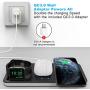 Yestan Wireless Charging Station Wireless Charger Dock Compatible with Apple Watch 5 4 3 2 1, AirPods Pro Airpods and iPhone SE 11 11 pro 11 Pro Max Xs X Max XR X 8 8Plus Samsung, DC Adapter Included